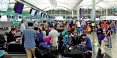 香港机场一月份客运量210万 飙28倍