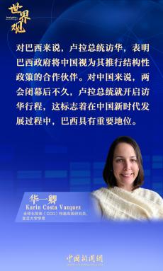 巴西学者：中巴在彼此发展过程中具有重要地位