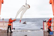中国南极考察队在阿蒙森海开展考察作业
