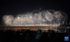 迎春烟花点亮南昌夜空