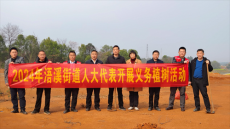 湖南祁阳人大代表开展“志愿红引领生态绿”植树活动