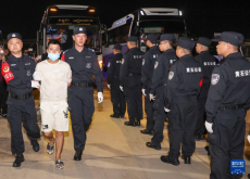 首批130名中国籍涉赌诈违法犯罪嫌疑人从柬埔寨被押解回国