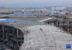 广州白云机场T3航站楼钢结构即将封顶