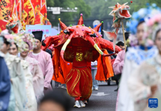 龙虾节主题巡游闹盱眙
