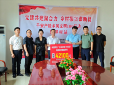 平安产险“乡风文明100行动”赴衡阳县开展捐赠活动