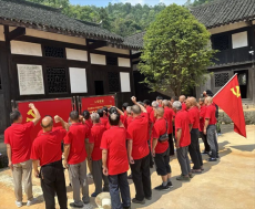 隆回金石桥在鸭田贺龙战斗指挥所开展主题党日活动
