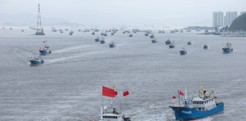 浙江舟山：东海开渔 千帆出海